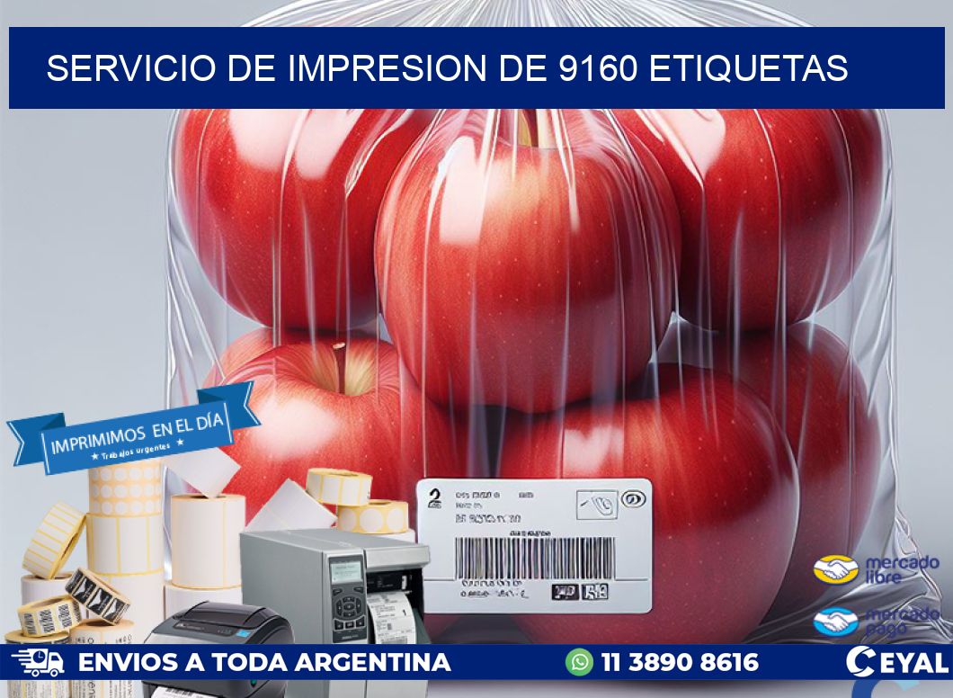 SERVICIO DE IMPRESION DE 9160 ETIQUETAS