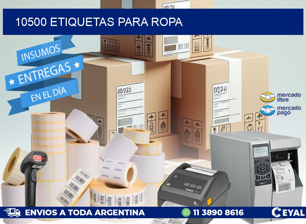 10500 ETIQUETAS PARA ROPA