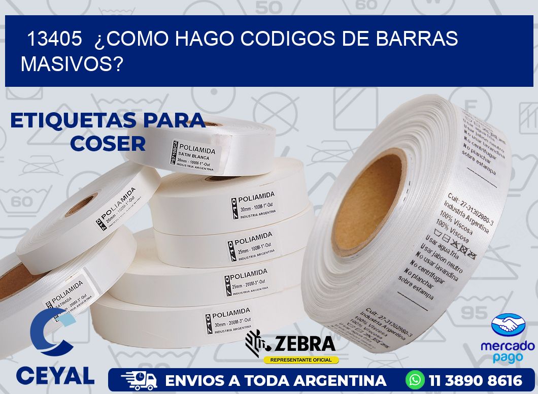 13405  ¿COMO HAGO CODIGOS DE BARRAS MASIVOS?