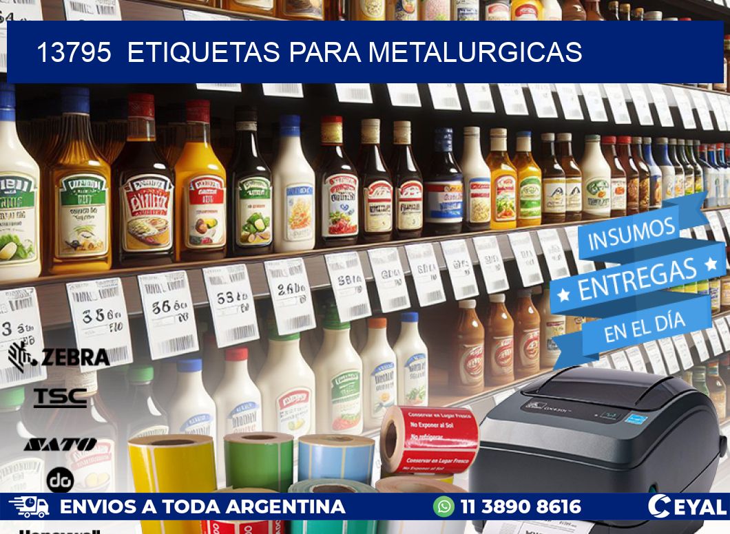 13795  ETIQUETAS PARA METALURGICAS