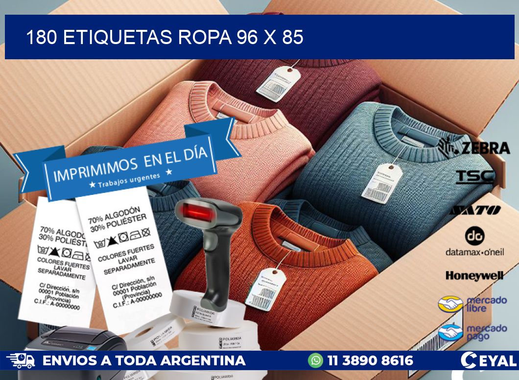 180 ETIQUETAS ROPA 96 x 85