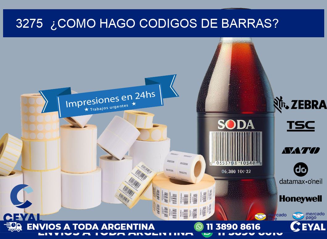 3275 ¿COMO HAGO CODIGOS DE BARRAS?