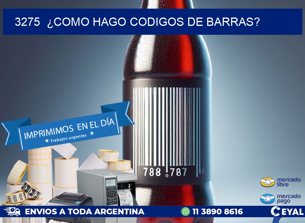 3275 ¿COMO HAGO CODIGOS DE BARRAS?