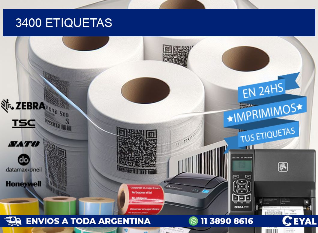 3400 ETIQUETAS