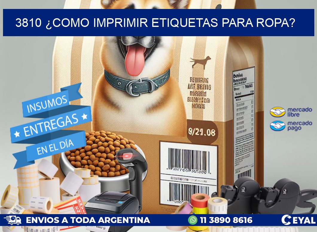 3810 ¿COMO IMPRIMIR ETIQUETAS PARA ROPA?