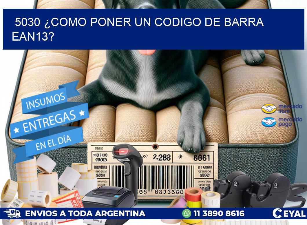 5030 ¿COMO PONER UN CODIGO DE BARRA  EAN13?