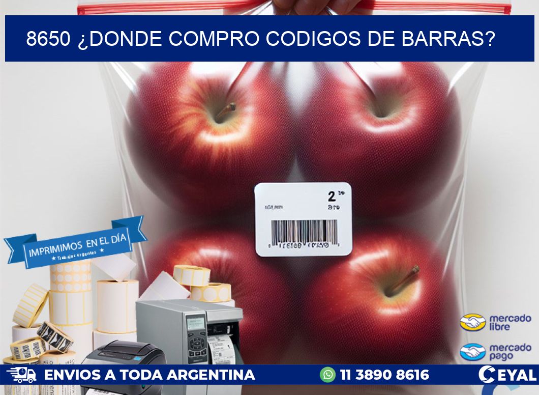 8650 ¿DONDE COMPRO CODIGOS DE BARRAS?