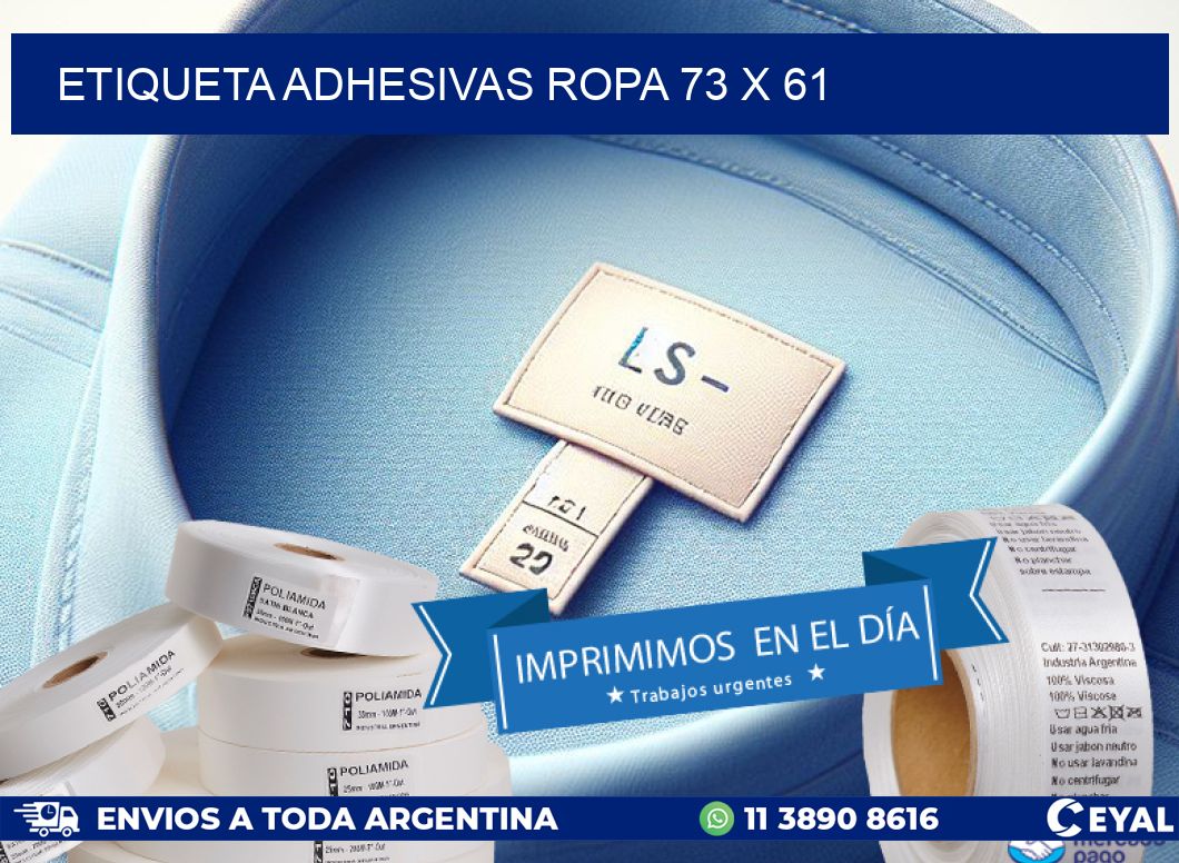 ETIQUETA ADHESIVAS ROPA 73 x 61