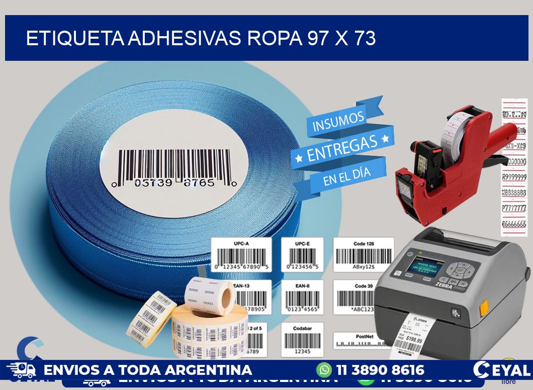 ETIQUETA ADHESIVAS ROPA 97 x 73