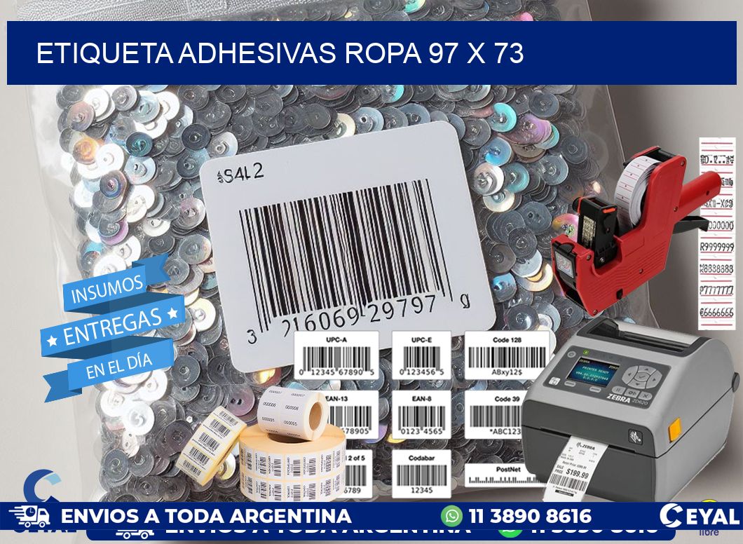 ETIQUETA ADHESIVAS ROPA 97 x 73