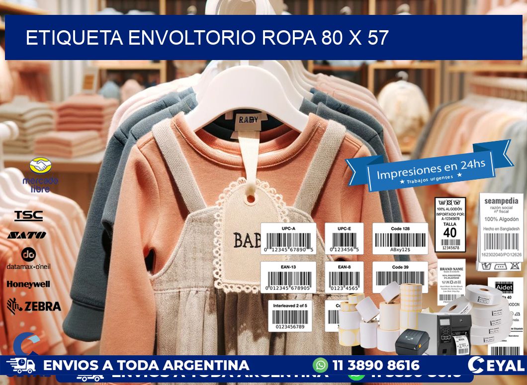 ETIQUETA ENVOLTORIO ROPA 80 x 57