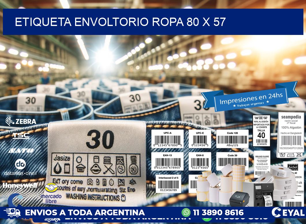 ETIQUETA ENVOLTORIO ROPA 80 x 57