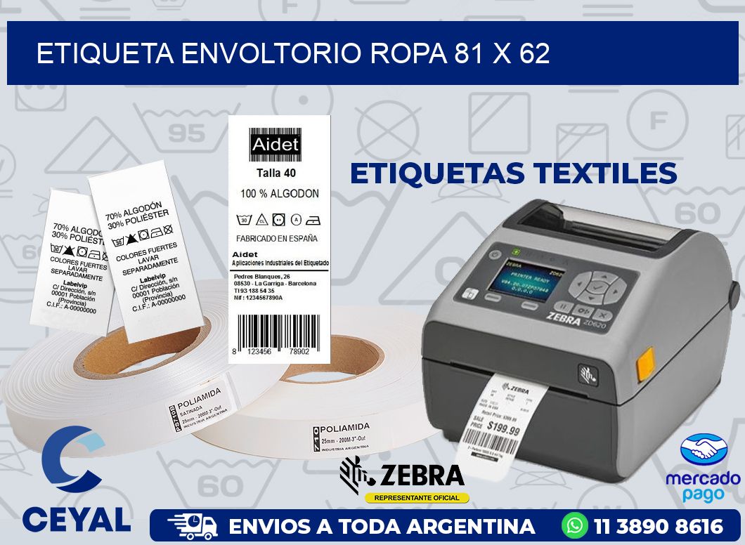 ETIQUETA ENVOLTORIO ROPA 81 x 62