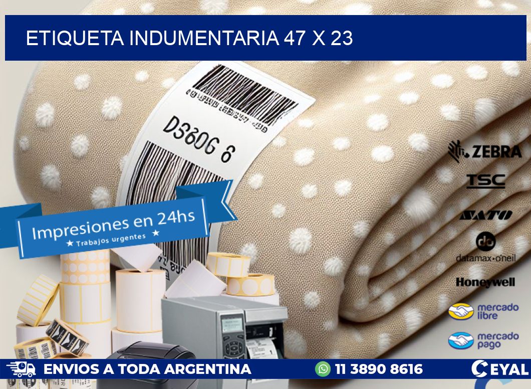 ETIQUETA INDUMENTARIA 47 x 23