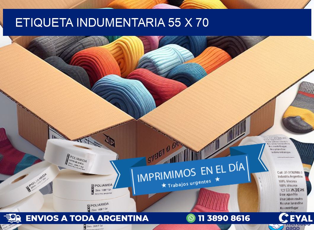 ETIQUETA INDUMENTARIA 55 x 70