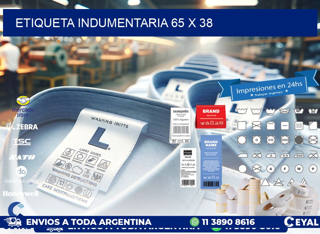 ETIQUETA INDUMENTARIA 65 x 38