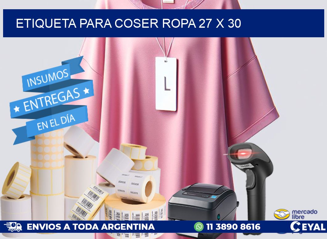 ETIQUETA PARA COSER ROPA 27 x 30