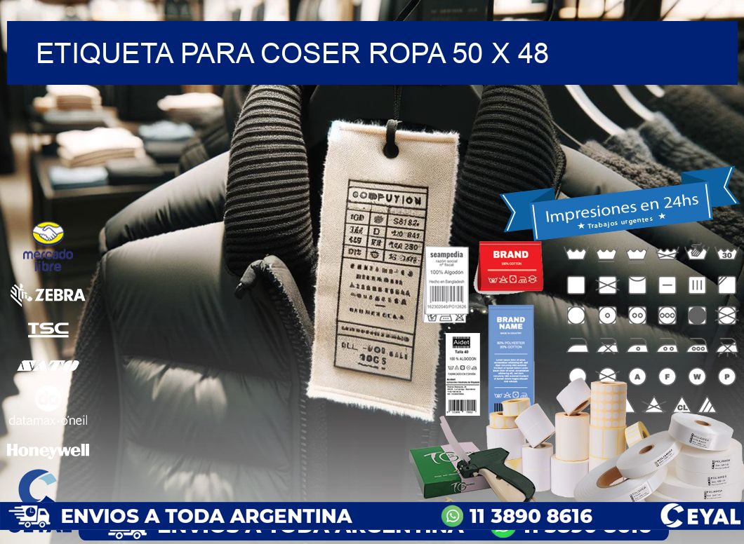 ETIQUETA PARA COSER ROPA 50 x 48