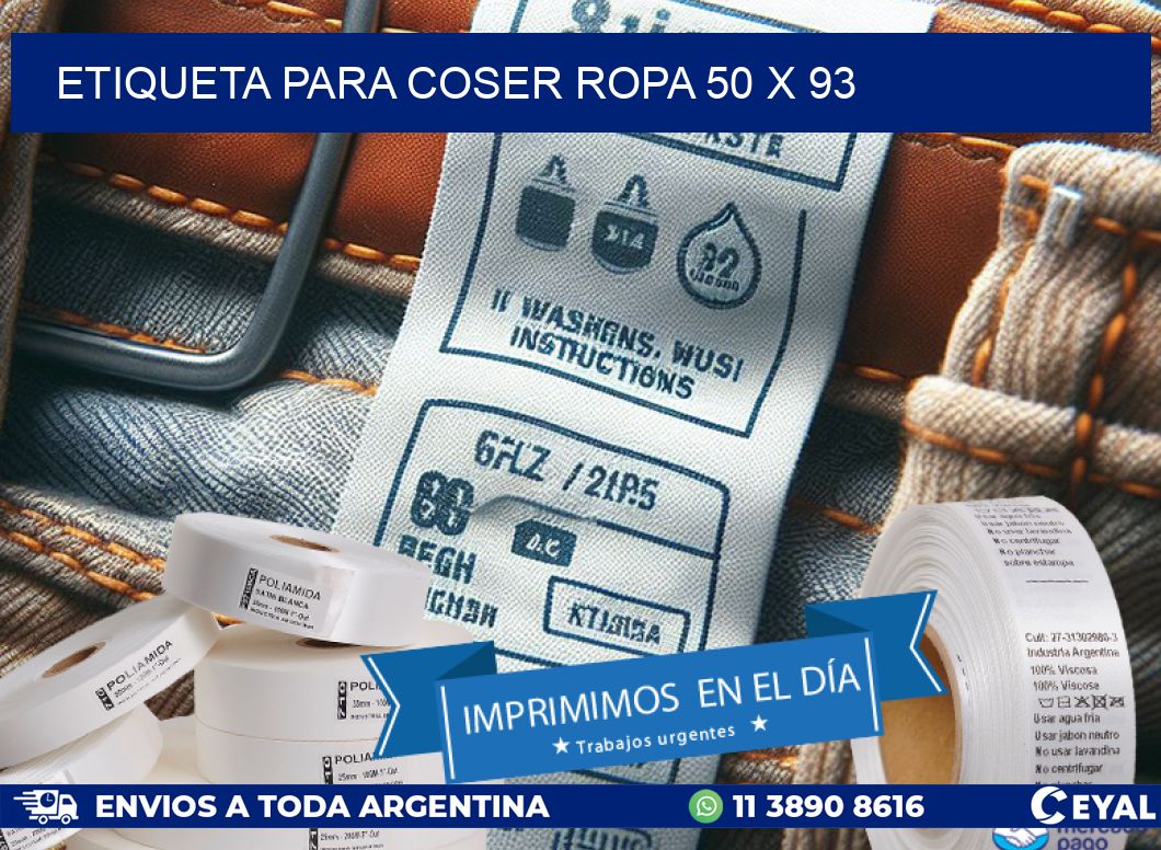 ETIQUETA PARA COSER ROPA 50 x 93