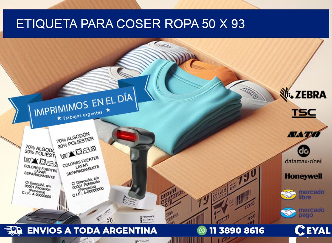 ETIQUETA PARA COSER ROPA 50 x 93