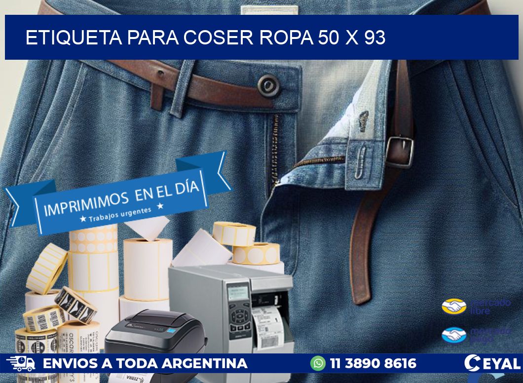 ETIQUETA PARA COSER ROPA 50 x 93