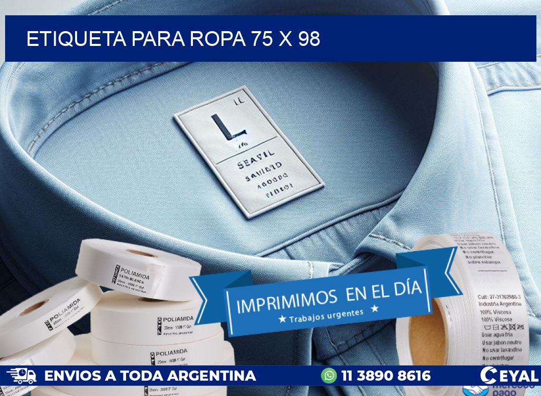 ETIQUETA PARA ROPA 75 x 98