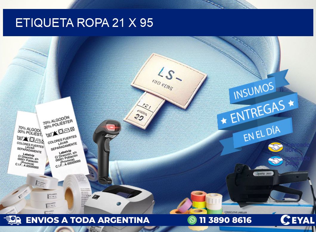ETIQUETA ROPA 21 x 95