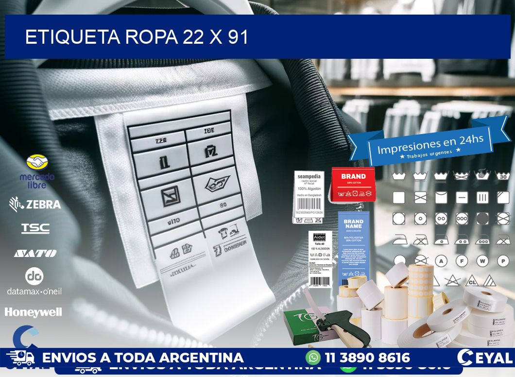 ETIQUETA ROPA 22 x 91