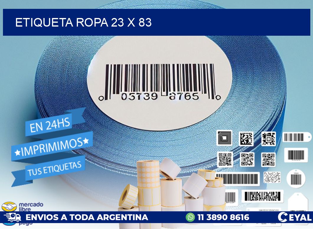 ETIQUETA ROPA 23 x 83