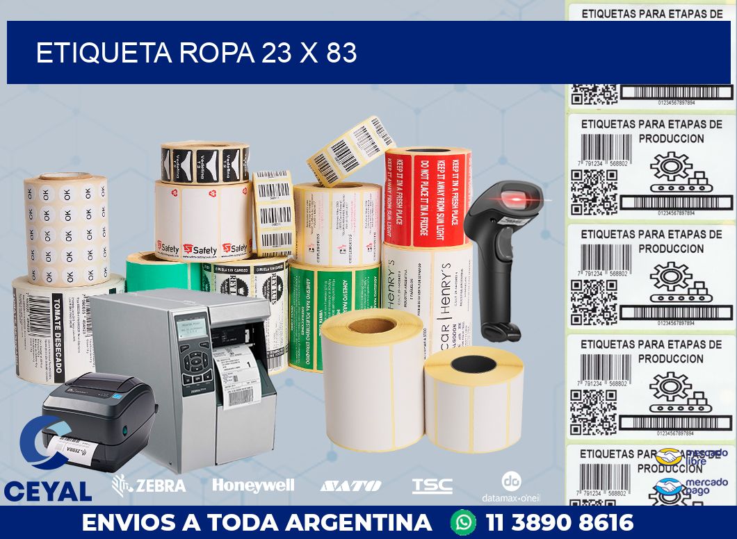 ETIQUETA ROPA 23 x 83