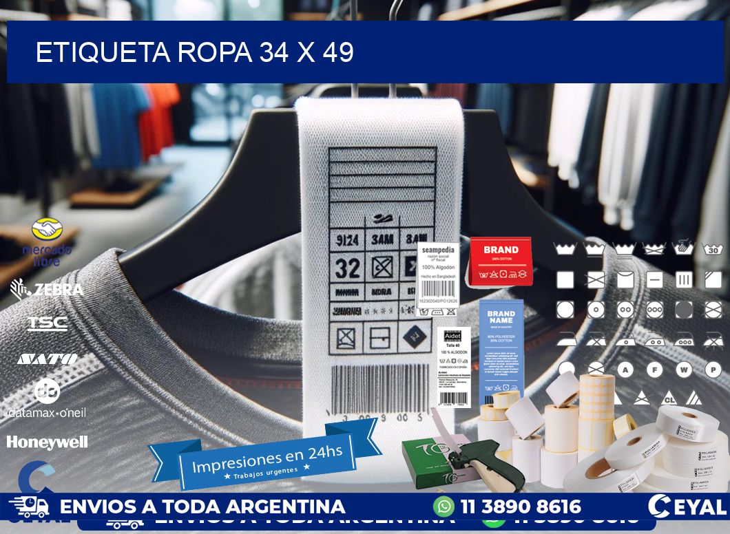 ETIQUETA ROPA 34 x 49