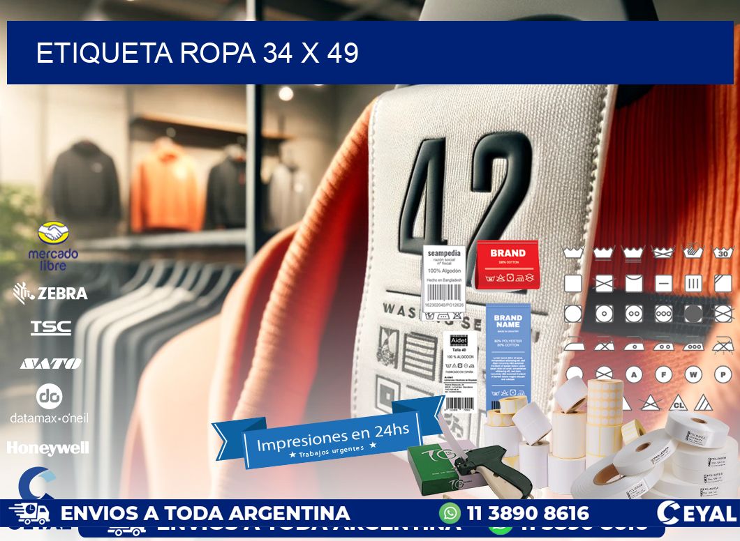 ETIQUETA ROPA 34 x 49