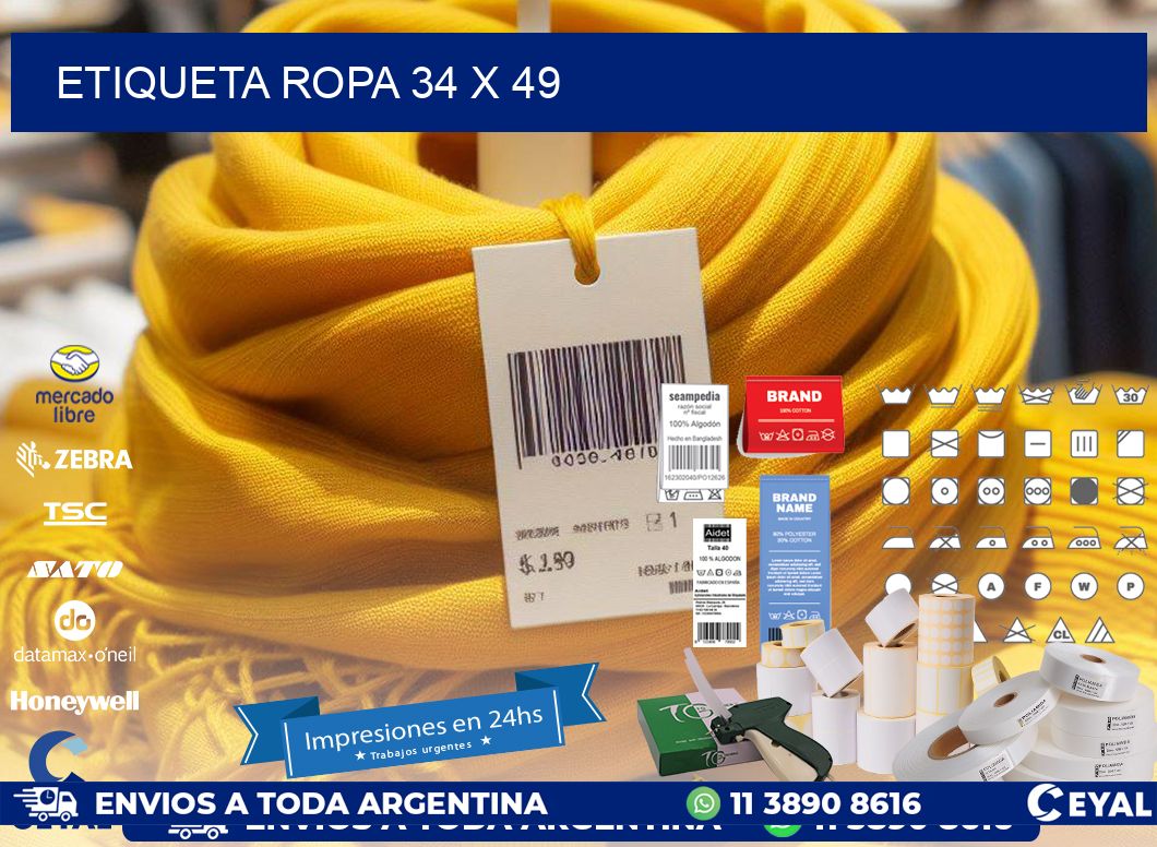 ETIQUETA ROPA 34 x 49