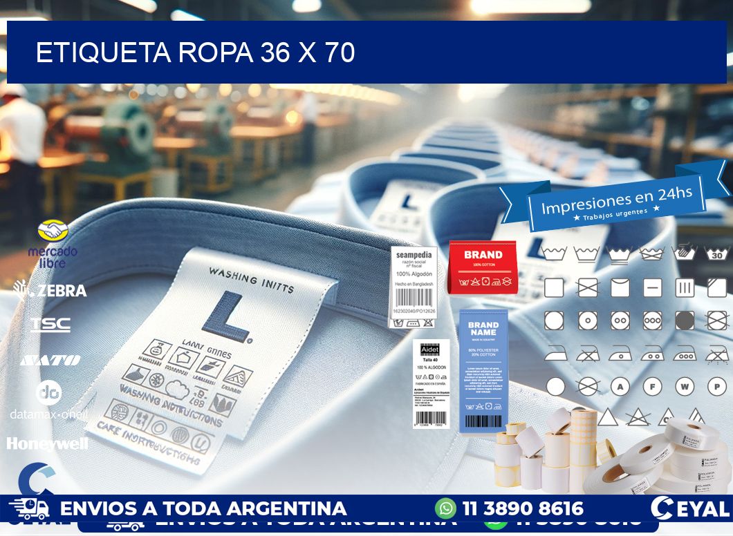 ETIQUETA ROPA 36 x 70