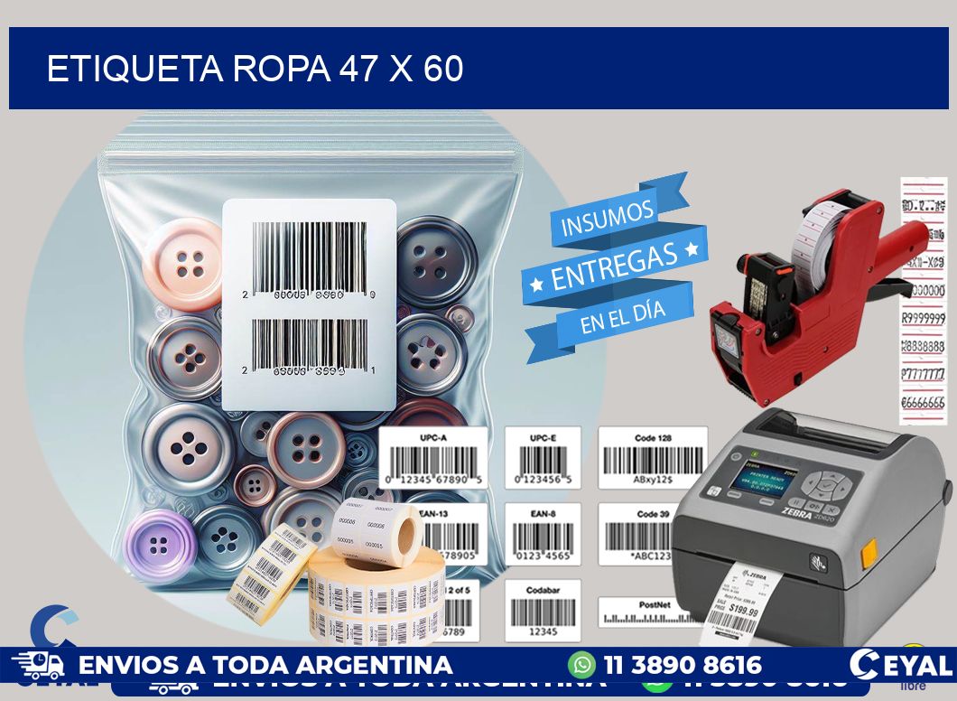 ETIQUETA ROPA 47 x 60