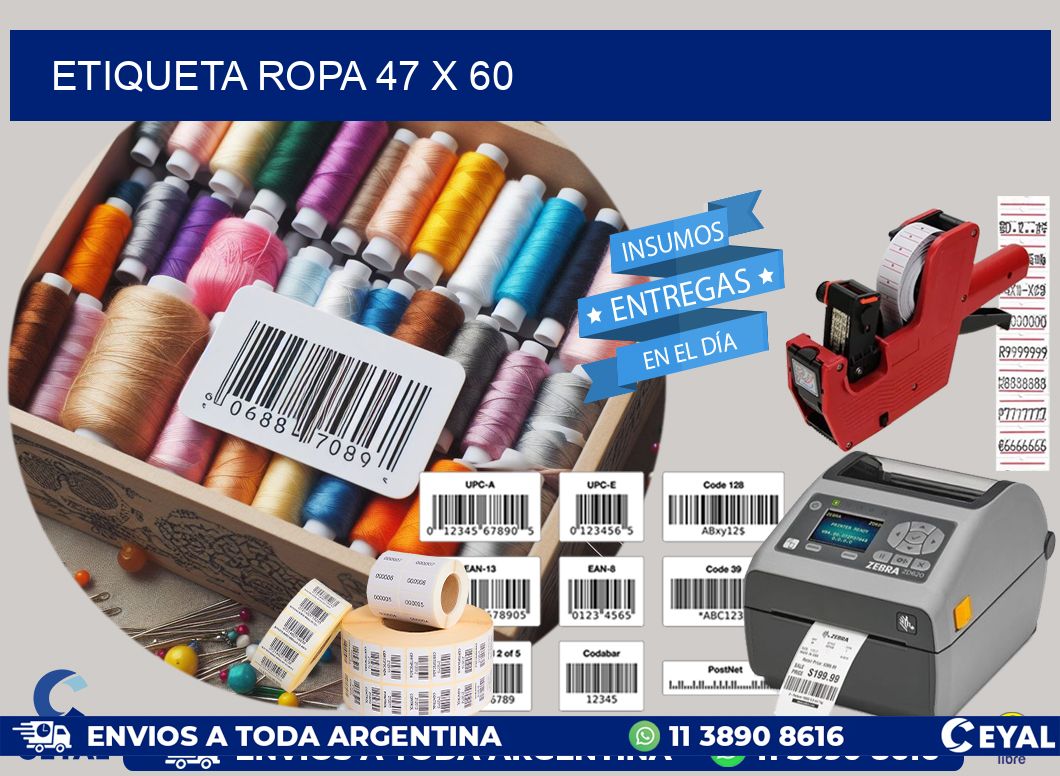 ETIQUETA ROPA 47 x 60
