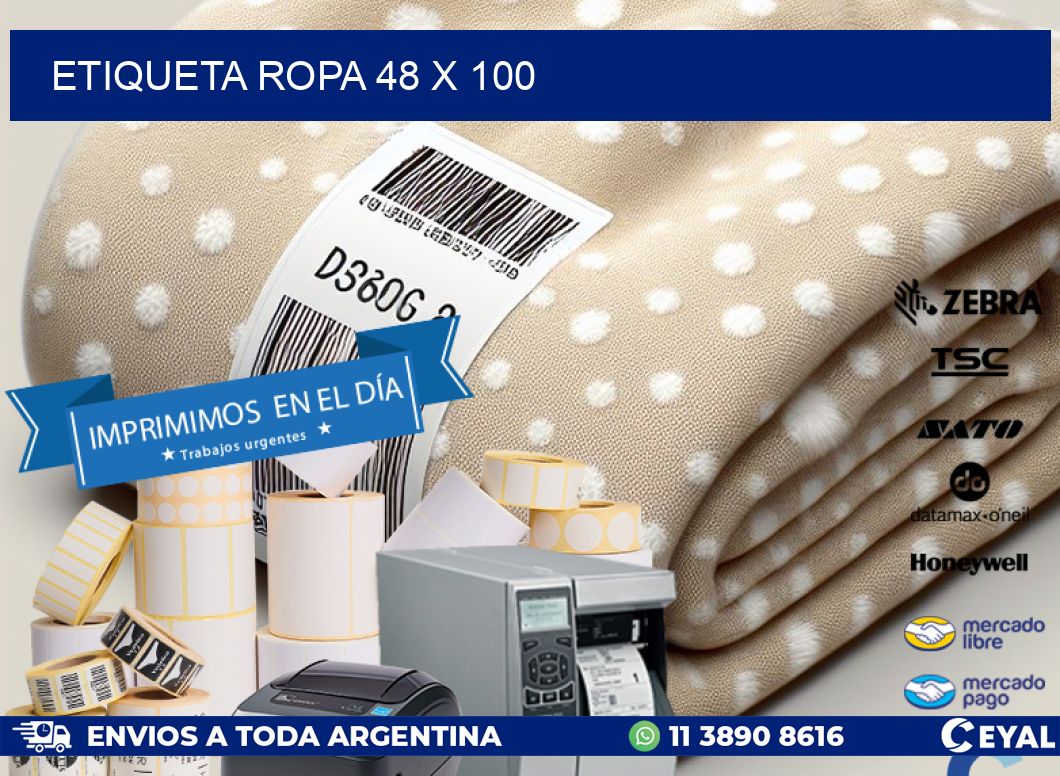 ETIQUETA ROPA 48 x 100