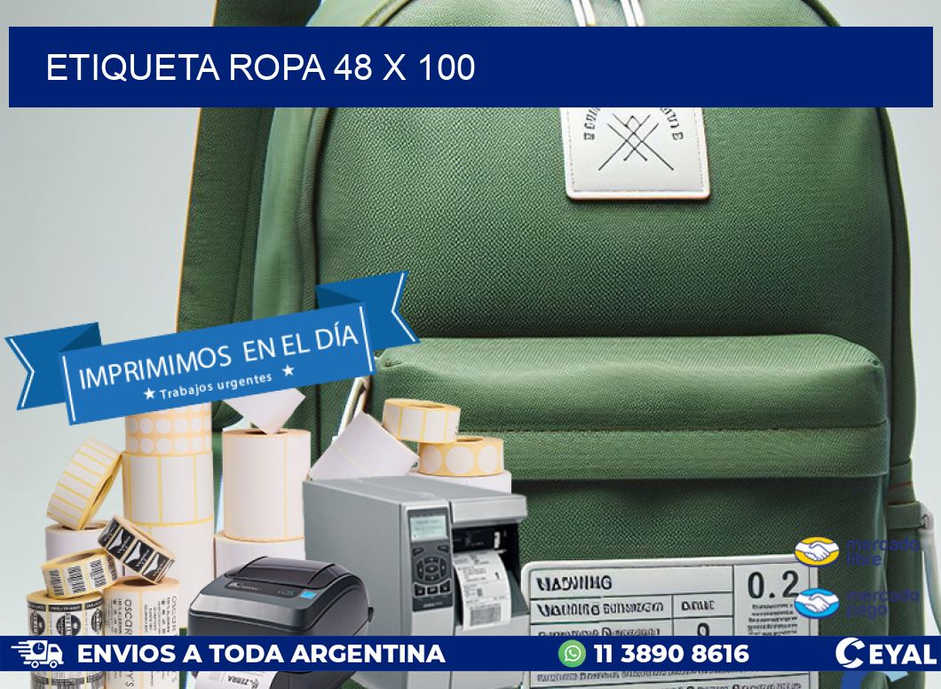 ETIQUETA ROPA 48 x 100