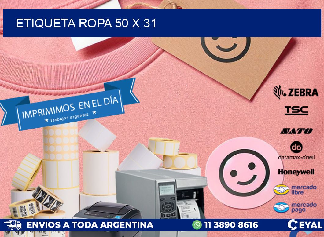 ETIQUETA ROPA 50 x 31