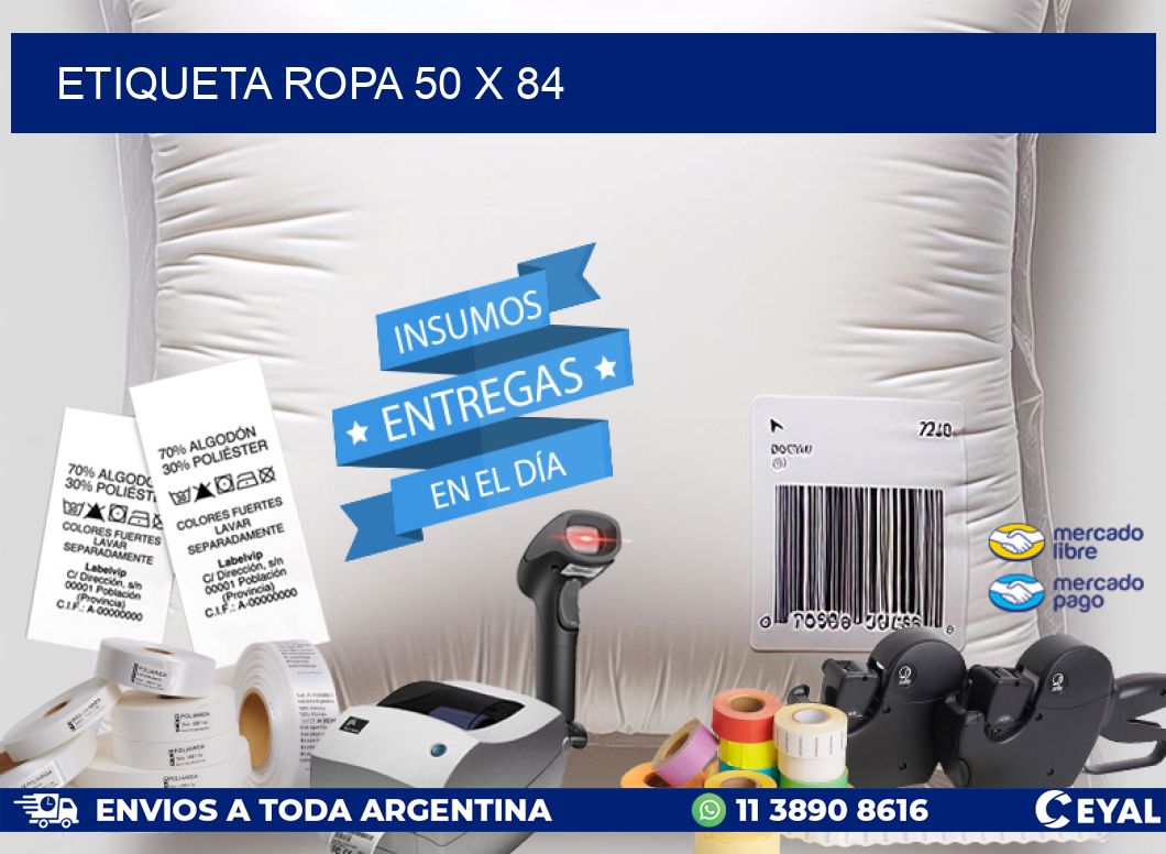 ETIQUETA ROPA 50 x 84