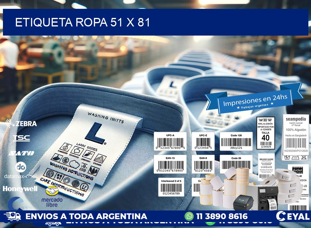 ETIQUETA ROPA 51 x 81
