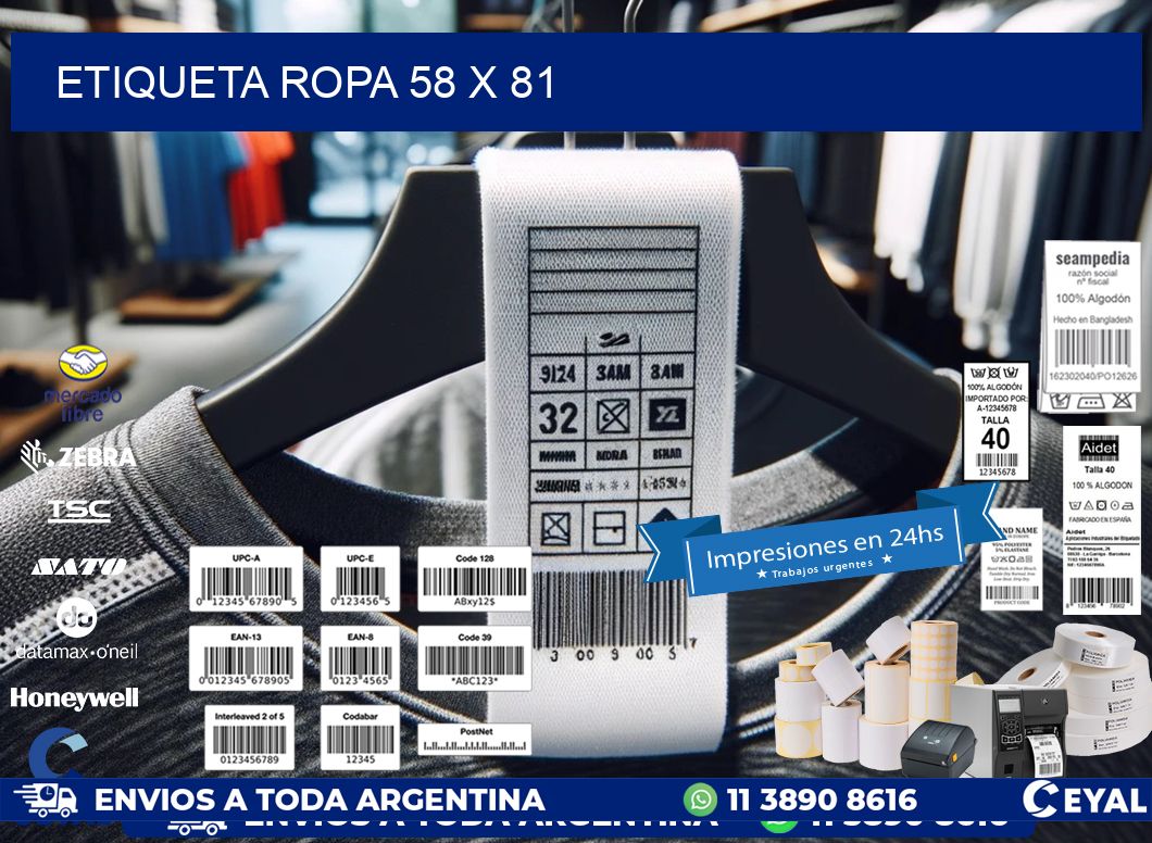 ETIQUETA ROPA 58 x 81
