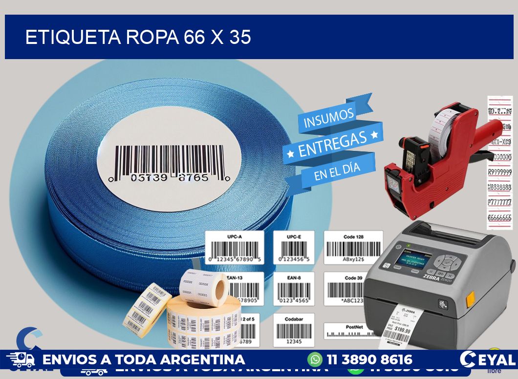 ETIQUETA ROPA 66 x 35