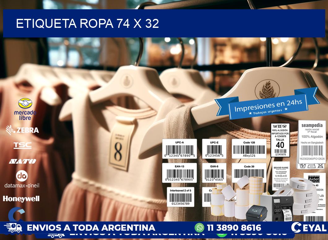 ETIQUETA ROPA 74 x 32