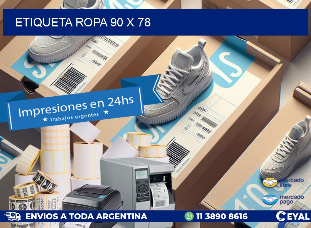 ETIQUETA ROPA 90 x 78