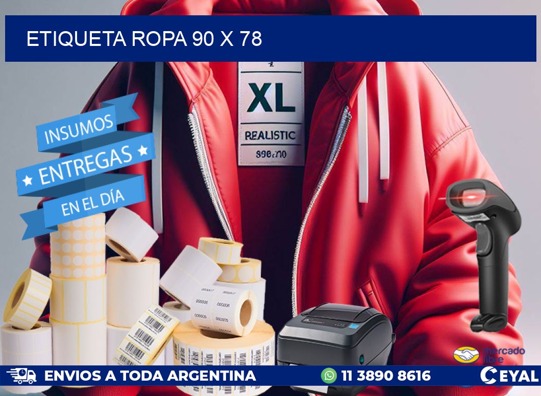 ETIQUETA ROPA 90 x 78