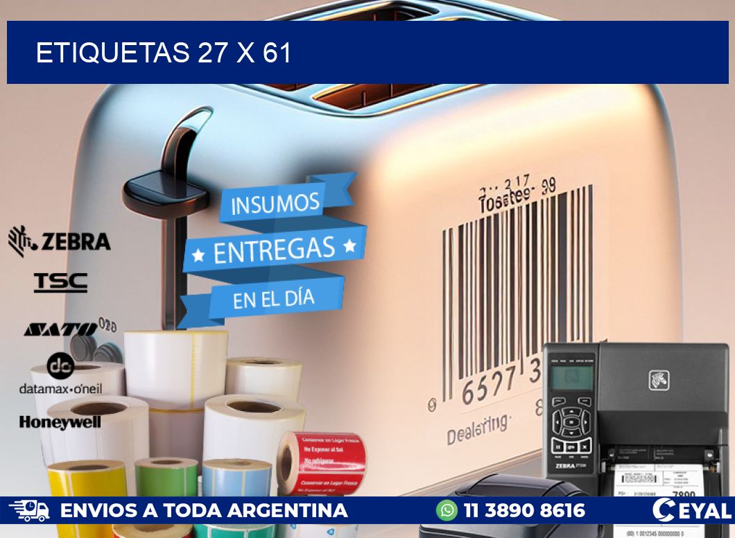 ETIQUETAS 27 x 61