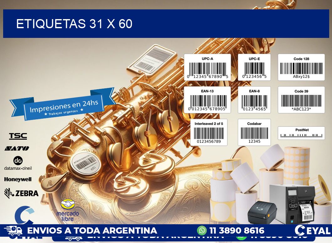 ETIQUETAS 31 x 60