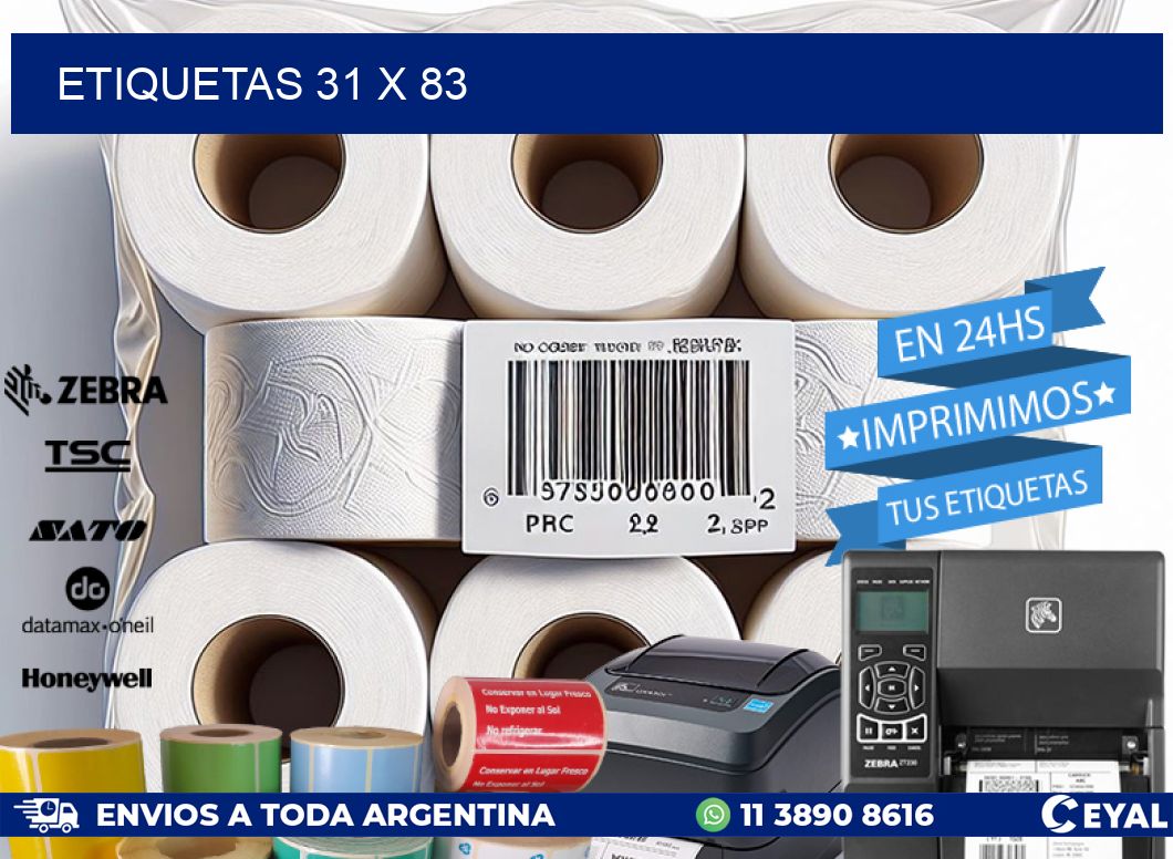 ETIQUETAS 31 x 83