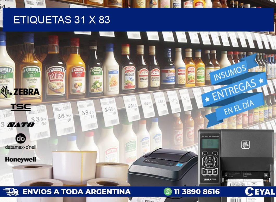 ETIQUETAS 31 x 83